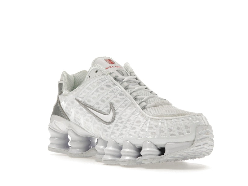 Nike Shox TL White Metallic Silver Max Orange (Women's)