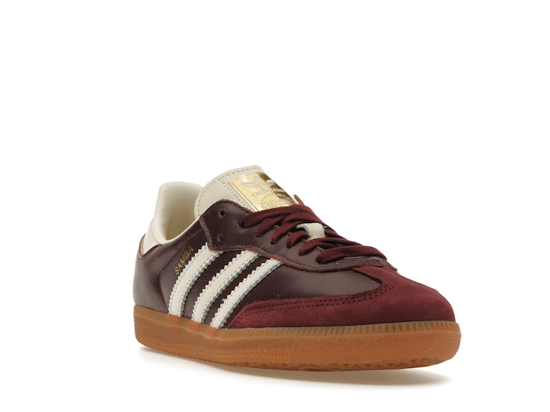 adidas Samba OG Maroon Gold Metallic (Women's)