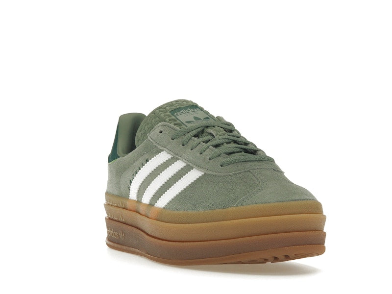 adidas Gazelle Bold Silver Green Gum (Womens)