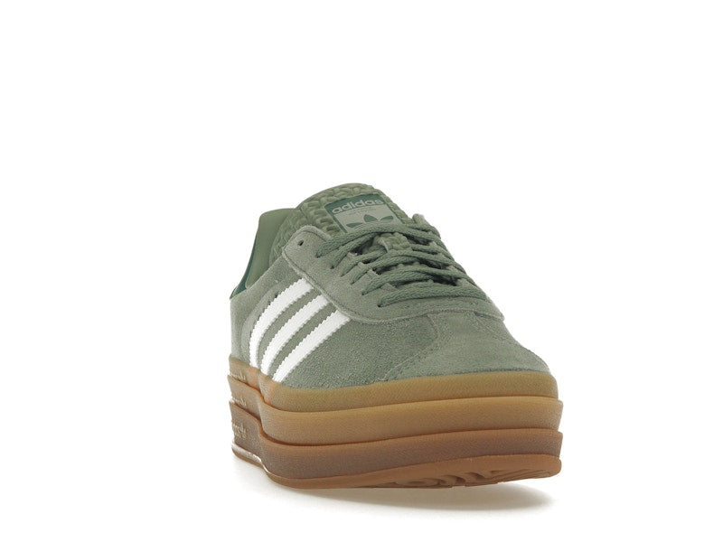 adidas Gazelle Bold Silver Green Gum (Womens)