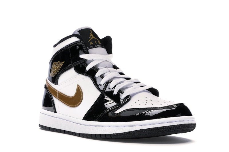 Jordan 1 Mid Patent Black White Gold - Jordan - OFFseason 衣服 - 852542 - 007