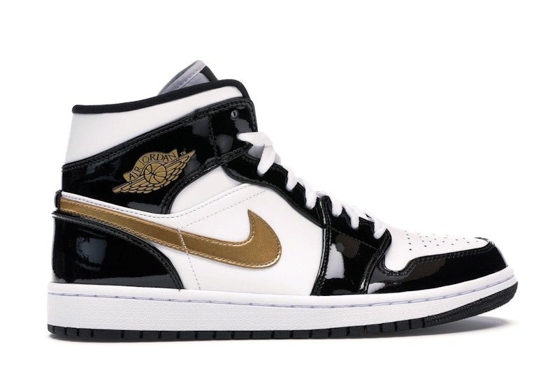 Jordan 1 Mid Patent Black White Gold - Jordan - OFFseason 衣服 - 852542 - 007