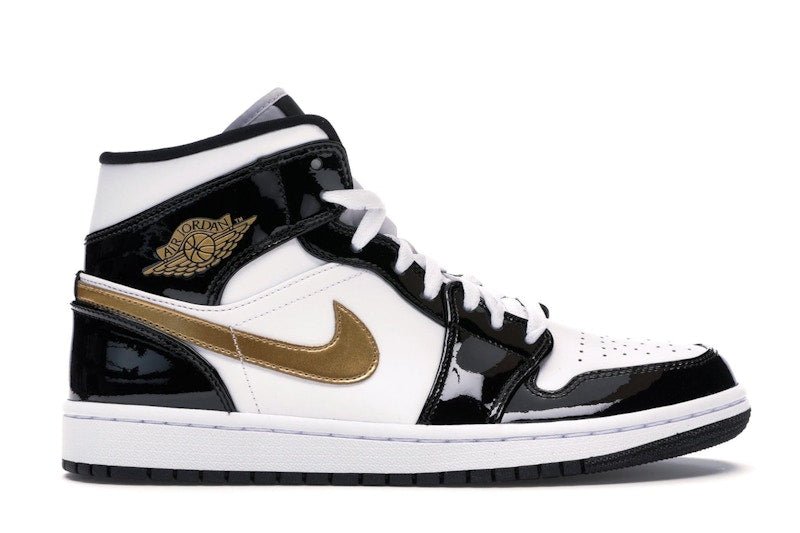 Jordan 1 Mid Patent Black White Gold - Jordan - OFFseason 衣服 - 852542 - 007