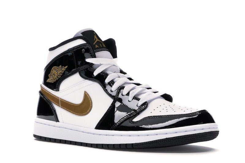 Jordan 1 Mid Patent Black White Gold - Jordan - OFFseason 衣服 - 852542 - 007