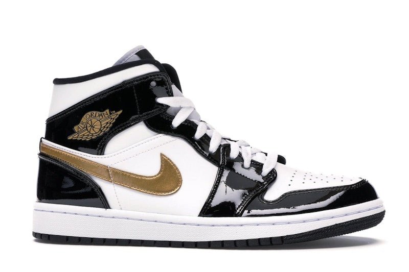 Jordan 1 Mid Patent Black White Gold - Jordan - OFFseason 衣服 - 852542 - 007