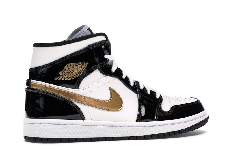 Jordan 1 Mid Patent Black White Gold - Jordan - OFFseason 衣服 - 852542 - 007