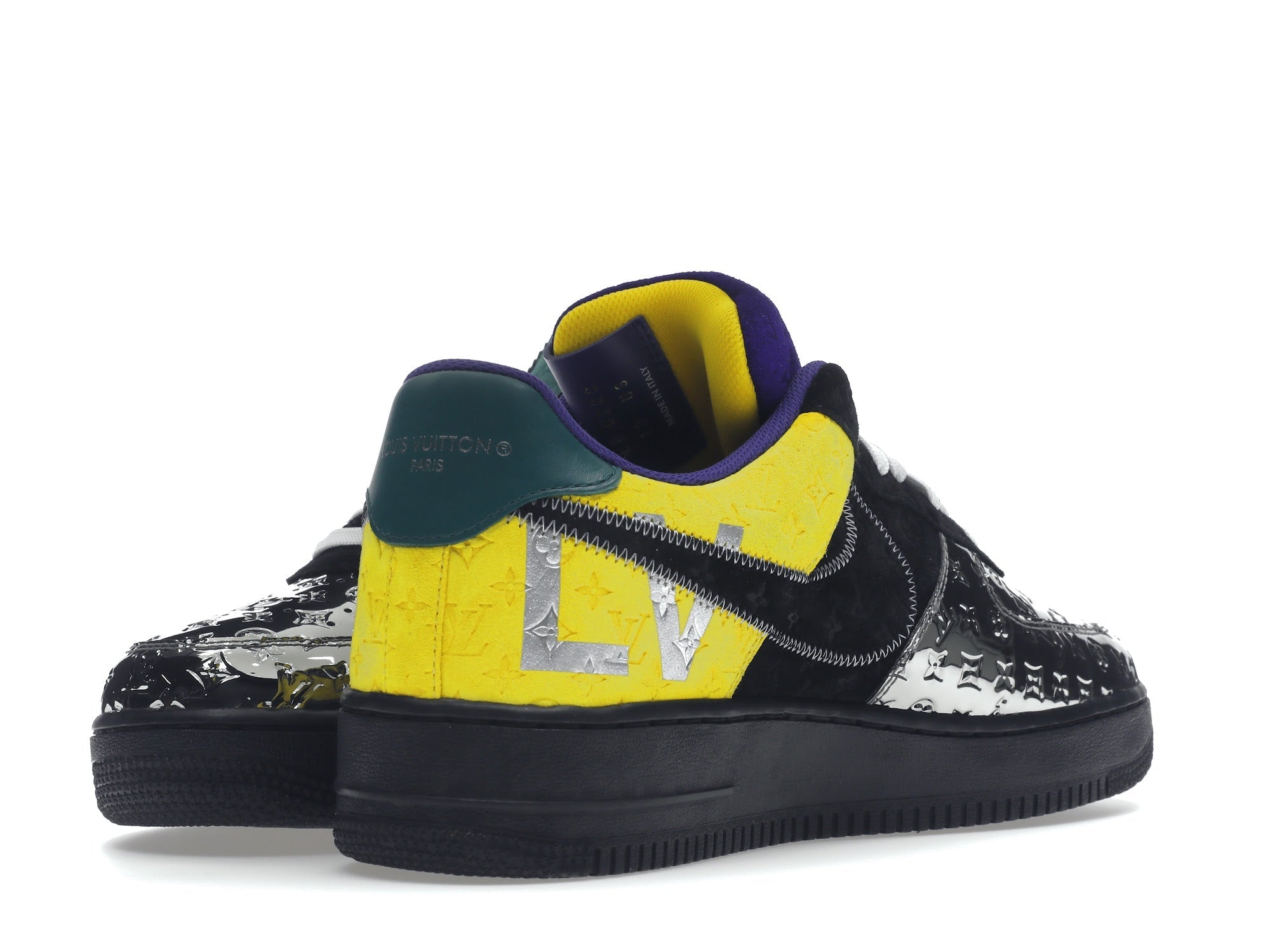 Louis Vuitton Nike Air Force 1 Low By Virgil Abloh Black Metallic Silver - Louis Vuitton - OFFseason 衣服 - 