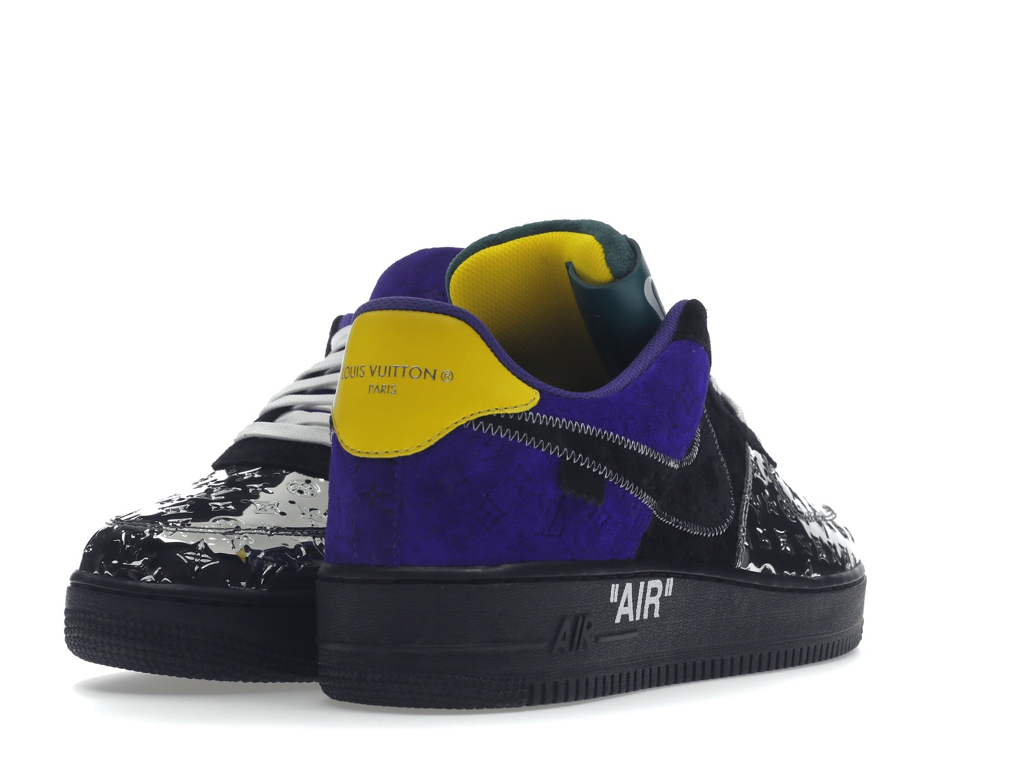 Louis Vuitton Nike Air Force 1 Low By Virgil Abloh Black Metallic Silver - Louis Vuitton - OFFseason 衣服 - 