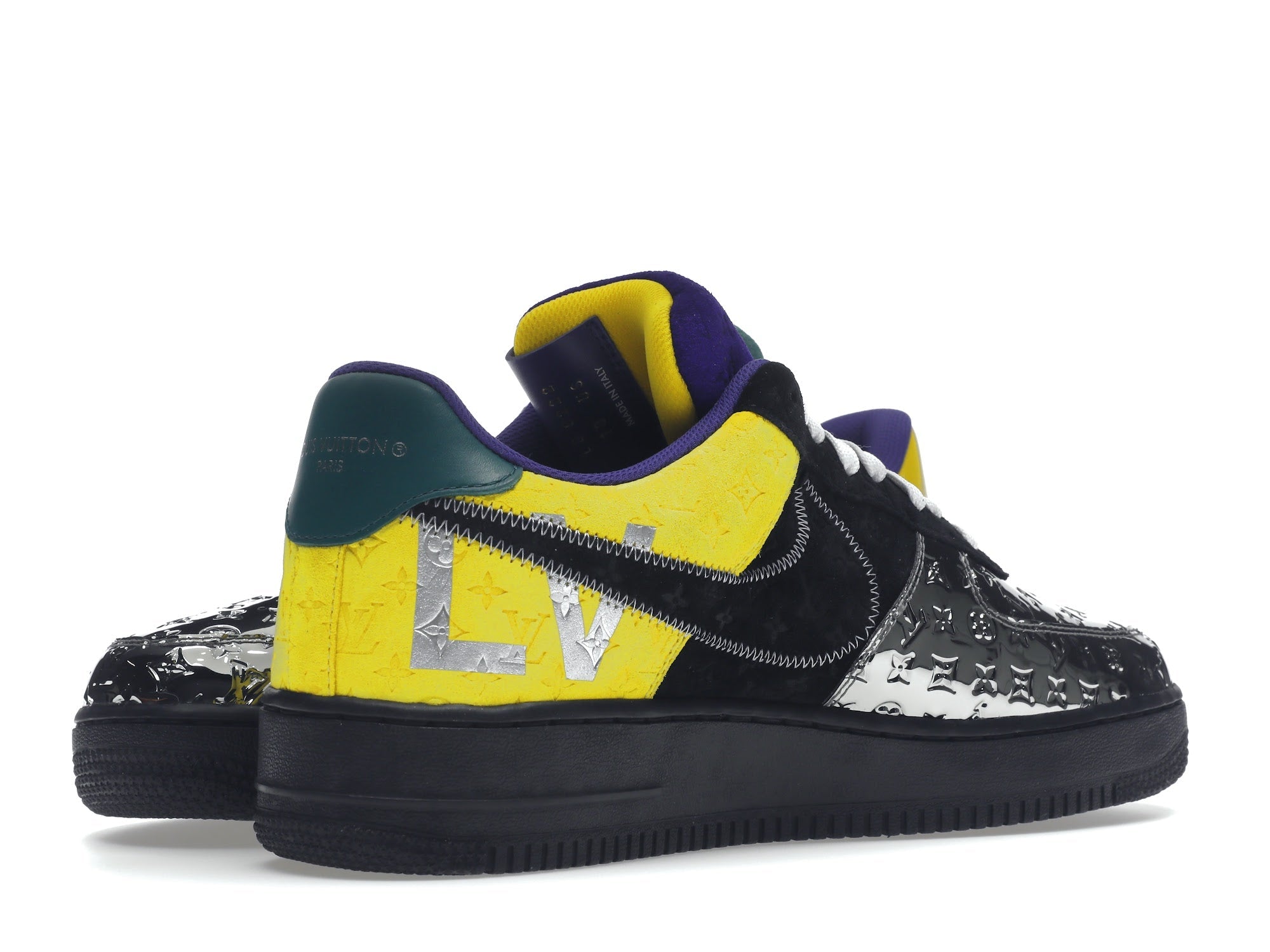 Louis Vuitton Nike Air Force 1 Low By Virgil Abloh Black Metallic Silver - Louis Vuitton - OFFseason 衣服 - 