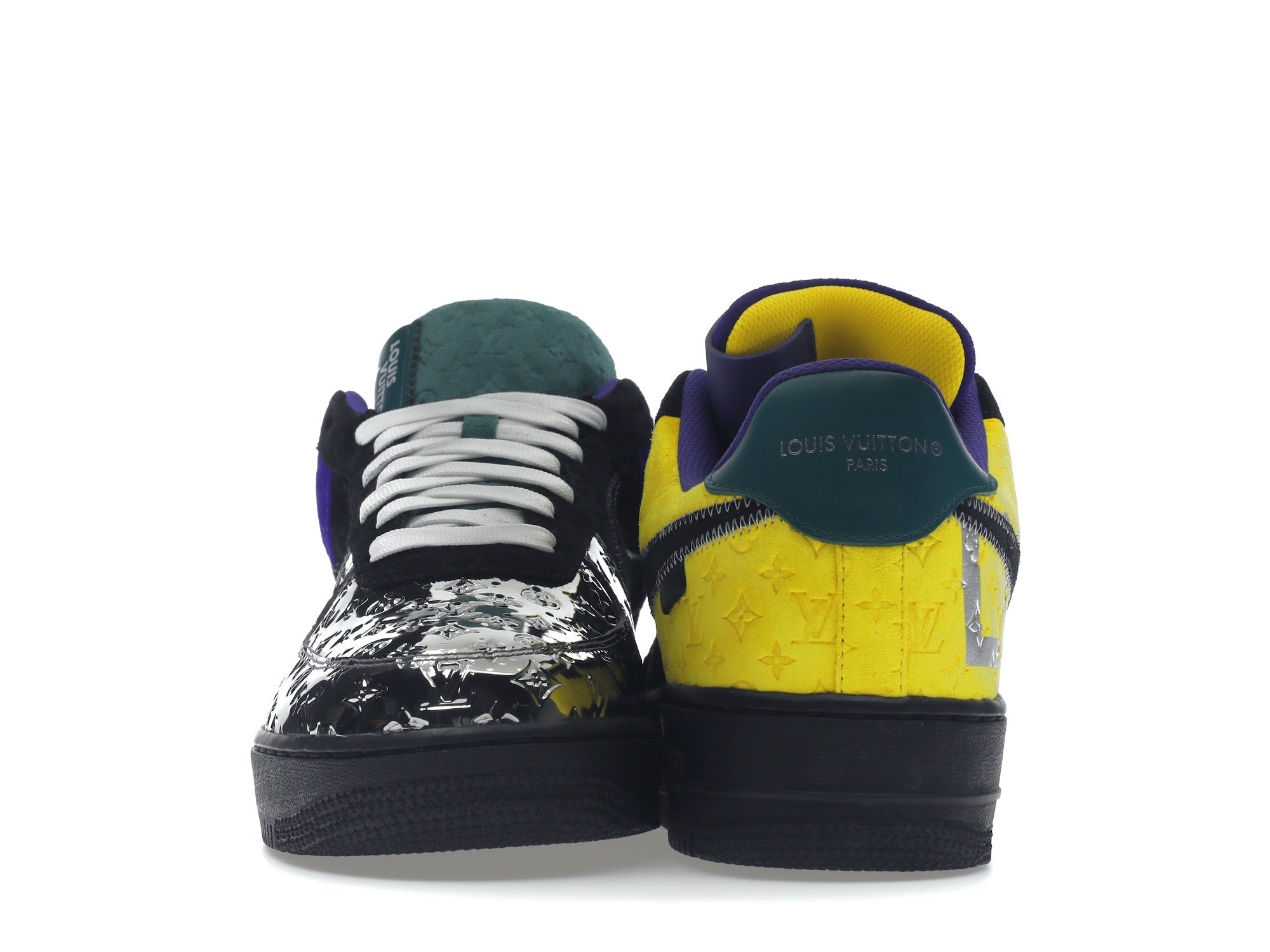 Louis Vuitton Nike Air Force 1 Low By Virgil Abloh Black Metallic Silver - Louis Vuitton - OFFseason 衣服 - 