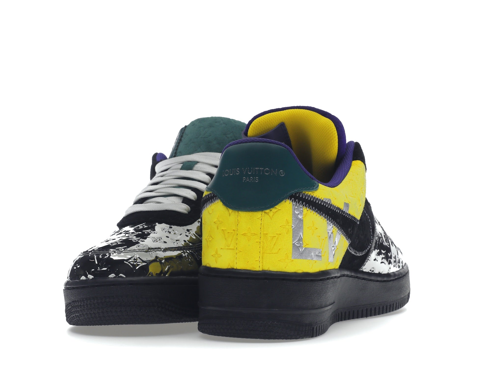 Louis Vuitton Nike Air Force 1 Low By Virgil Abloh Black Metallic Silver - Louis Vuitton - OFFseason 衣服 - 