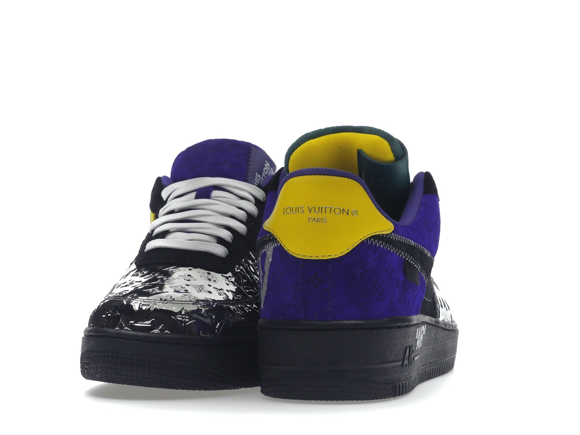 Louis Vuitton Nike Air Force 1 Low By Virgil Abloh Black Metallic Silver - Louis Vuitton - OFFseason 衣服 - 