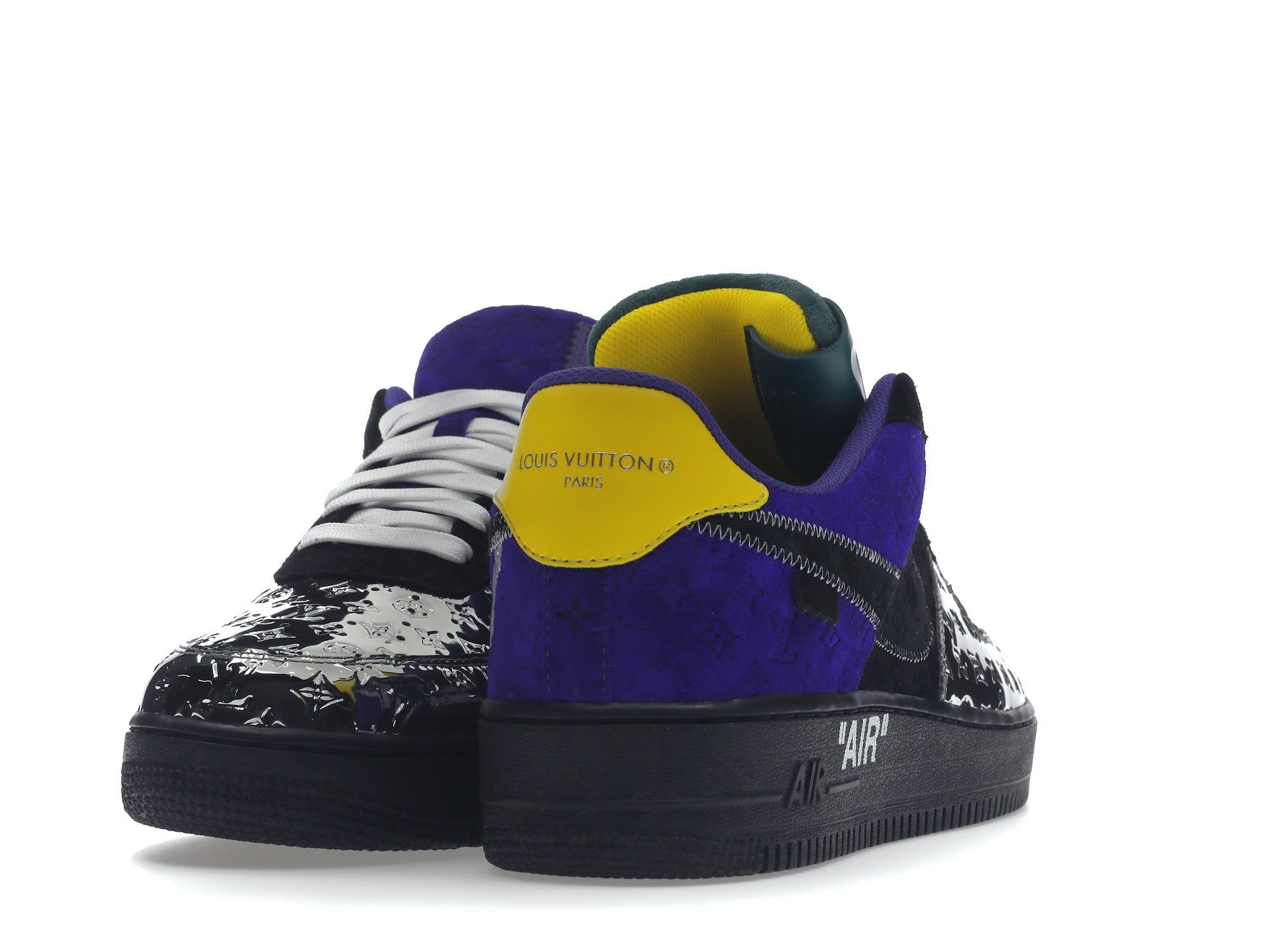 Louis Vuitton Nike Air Force 1 Low By Virgil Abloh Black Metallic Silver - Louis Vuitton - OFFseason 衣服 - 