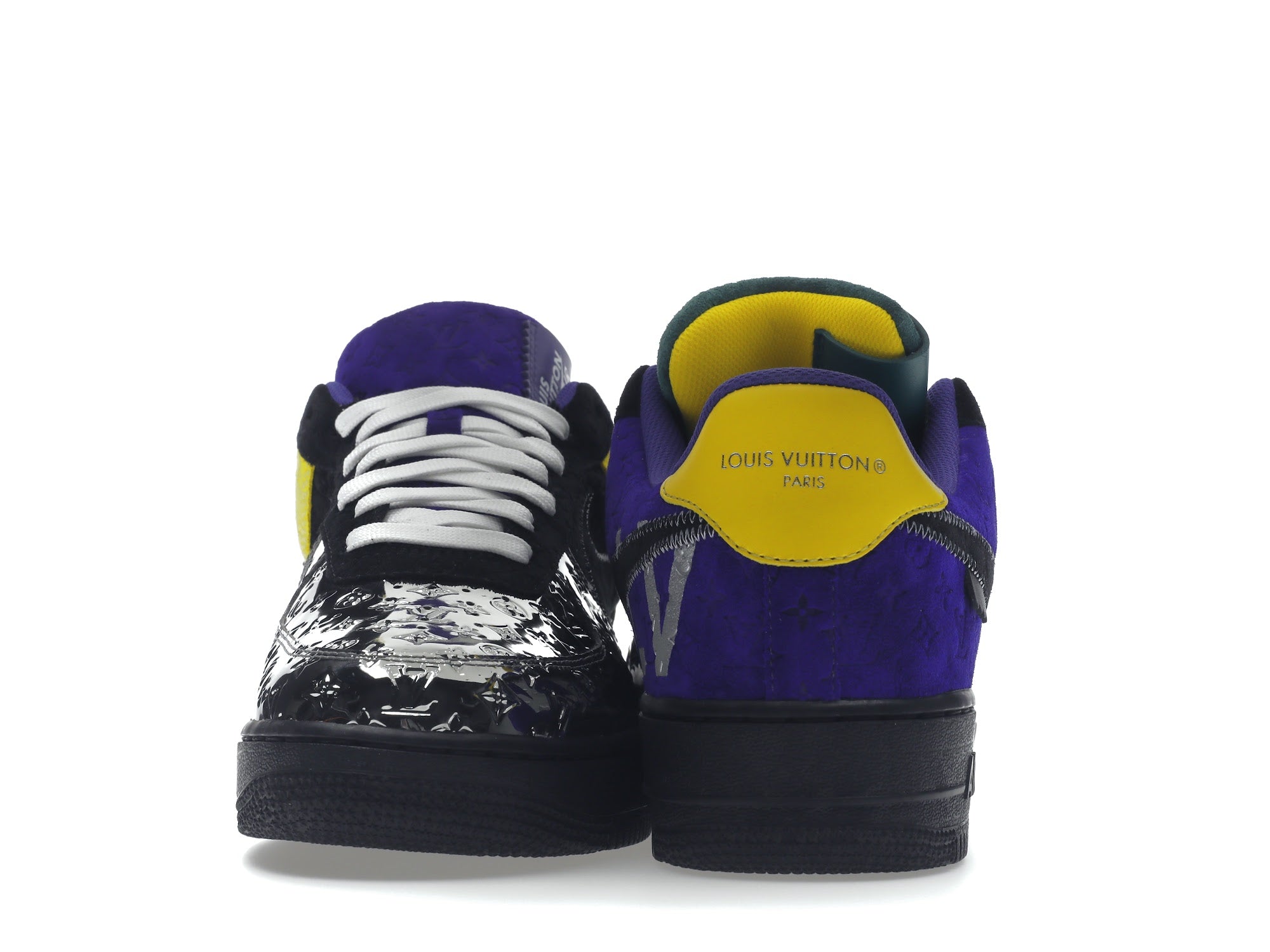 Louis Vuitton Nike Air Force 1 Low By Virgil Abloh Black Metallic Silver - Louis Vuitton - OFFseason 衣服 - 