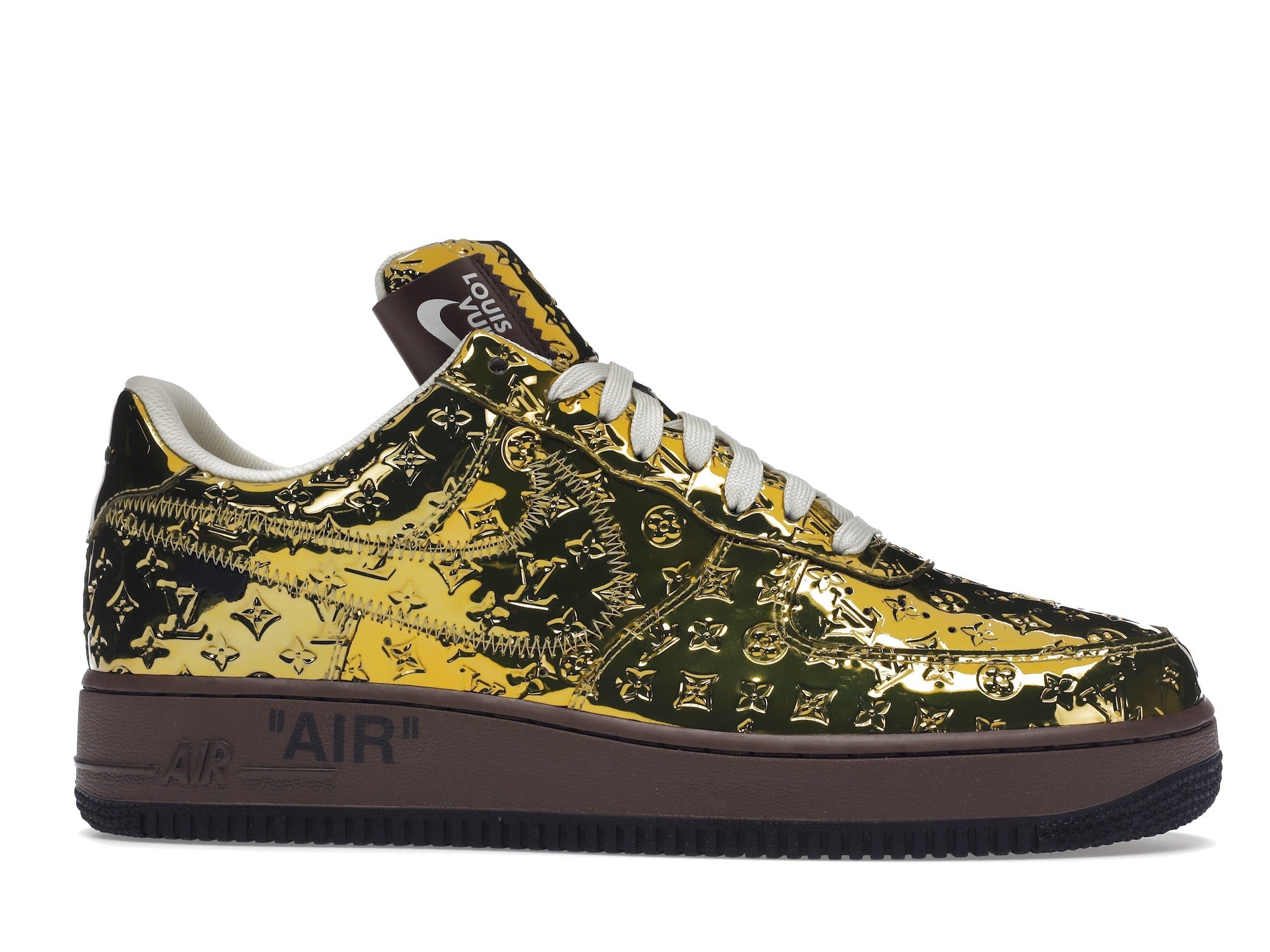 Louis Vuitton Nike Air Force 1 Low By Virgil Abloh Metallic Gold - Louis Vuitton - OFFseason 衣服 - 