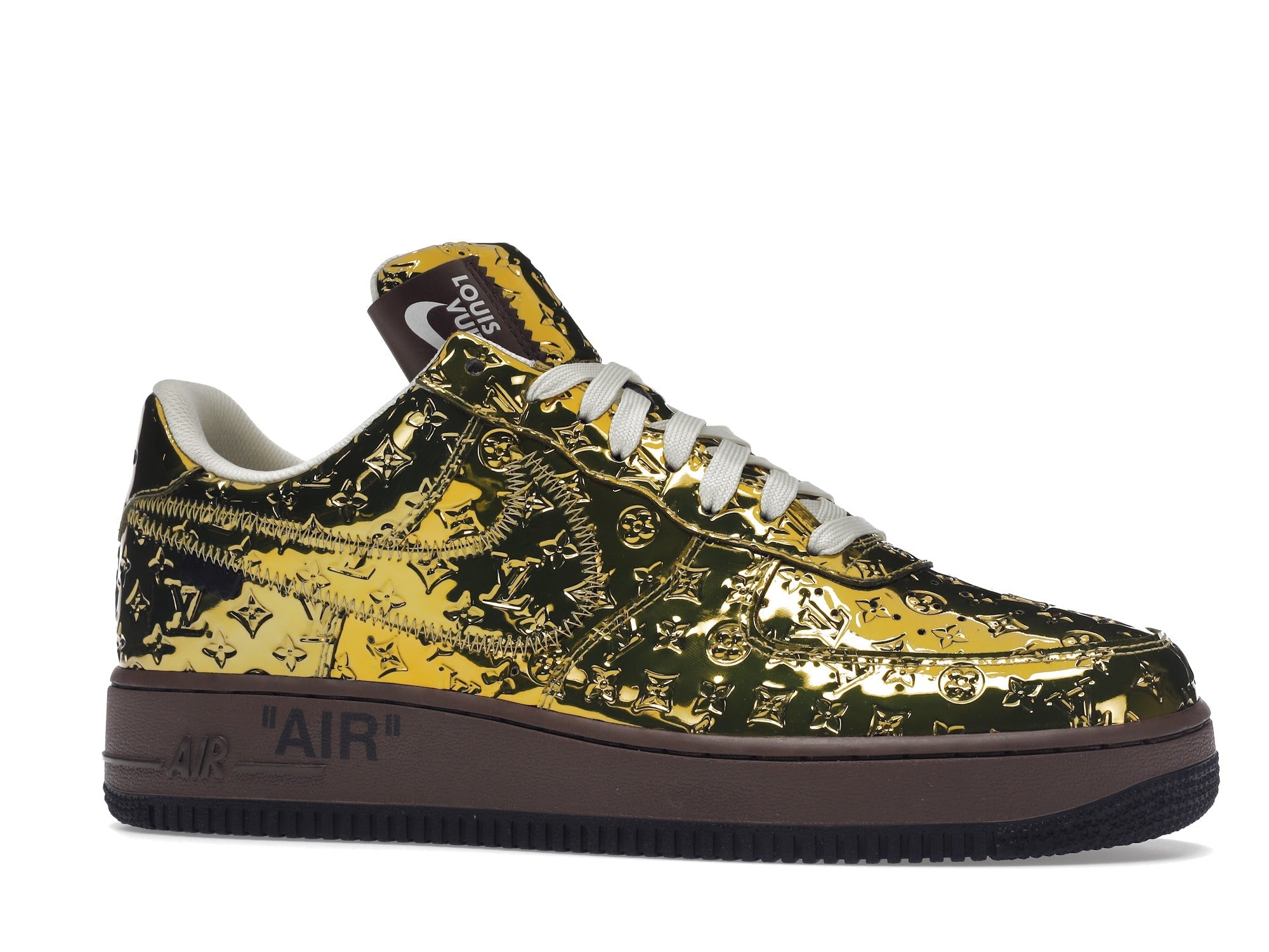 Louis Vuitton Nike Air Force 1 Low By Virgil Abloh Metallic Gold - Louis Vuitton - OFFseason 衣服 - 