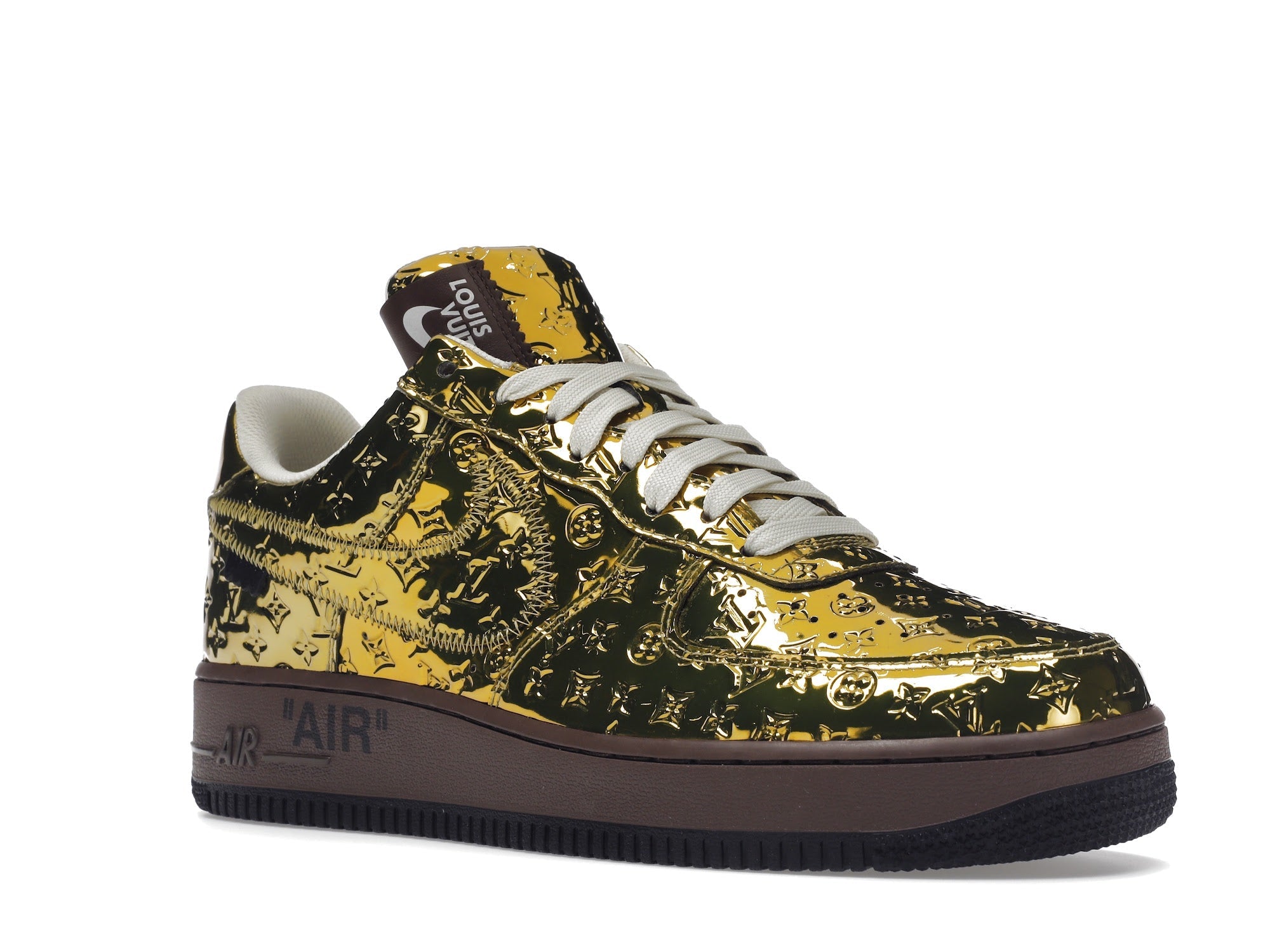 Louis Vuitton Nike Air Force 1 Low By Virgil Abloh Metallic Gold - Louis Vuitton - OFFseason 衣服 - 