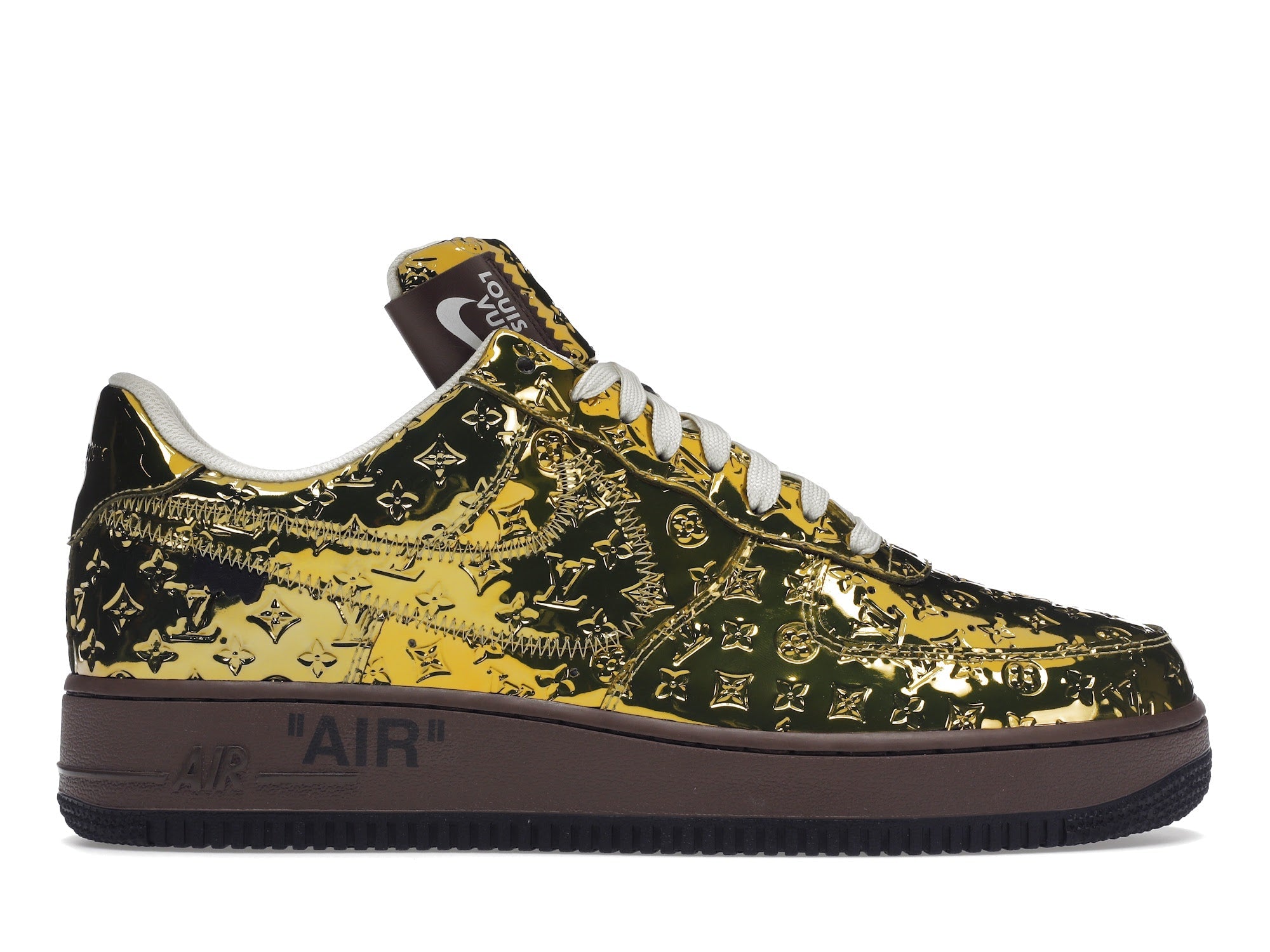 Louis Vuitton Nike Air Force 1 Low By Virgil Abloh Metallic Gold - Louis Vuitton - OFFseason 衣服 - 