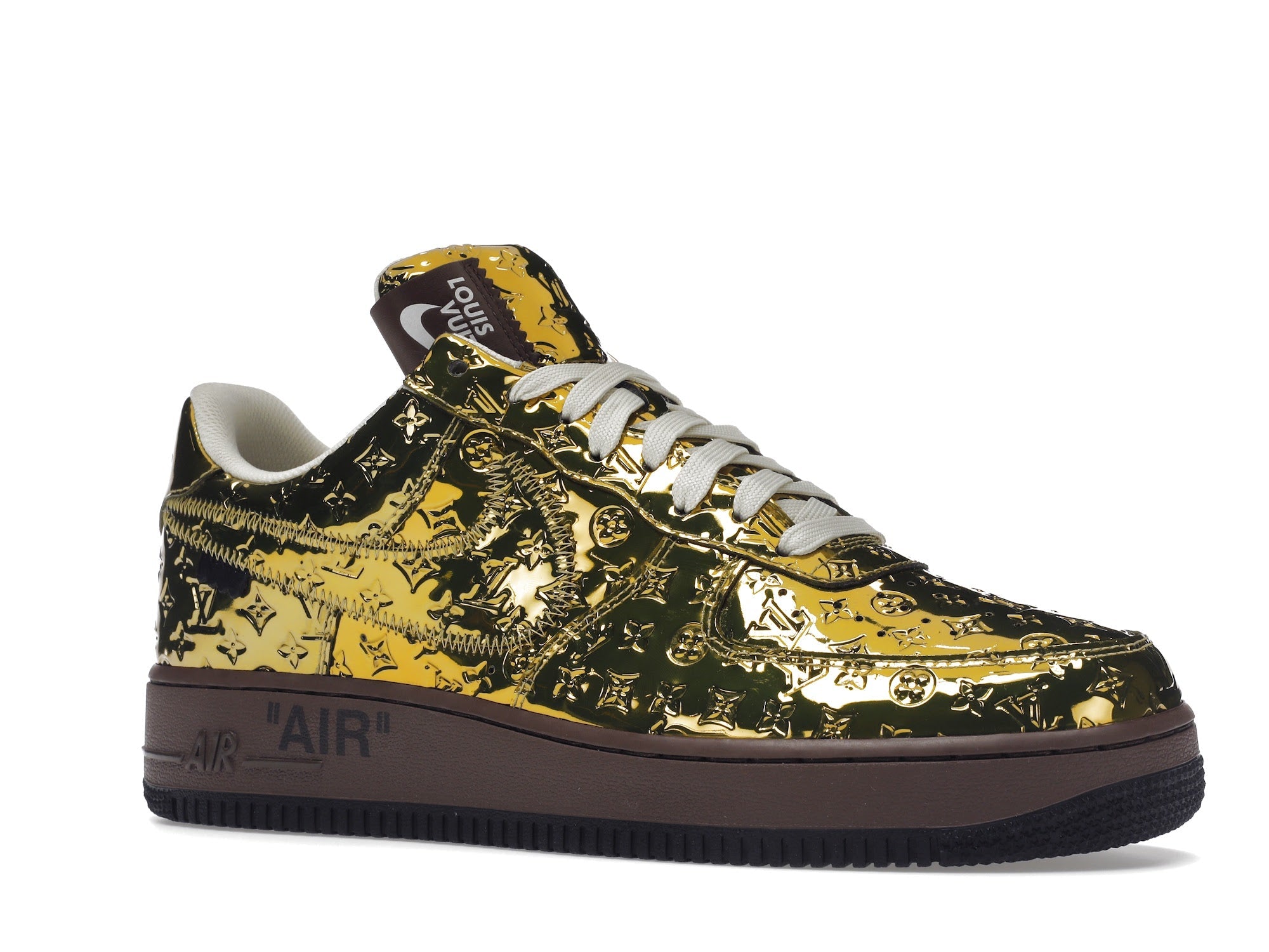 Louis Vuitton Nike Air Force 1 Low By Virgil Abloh Metallic Gold - Louis Vuitton - OFFseason 衣服 - 