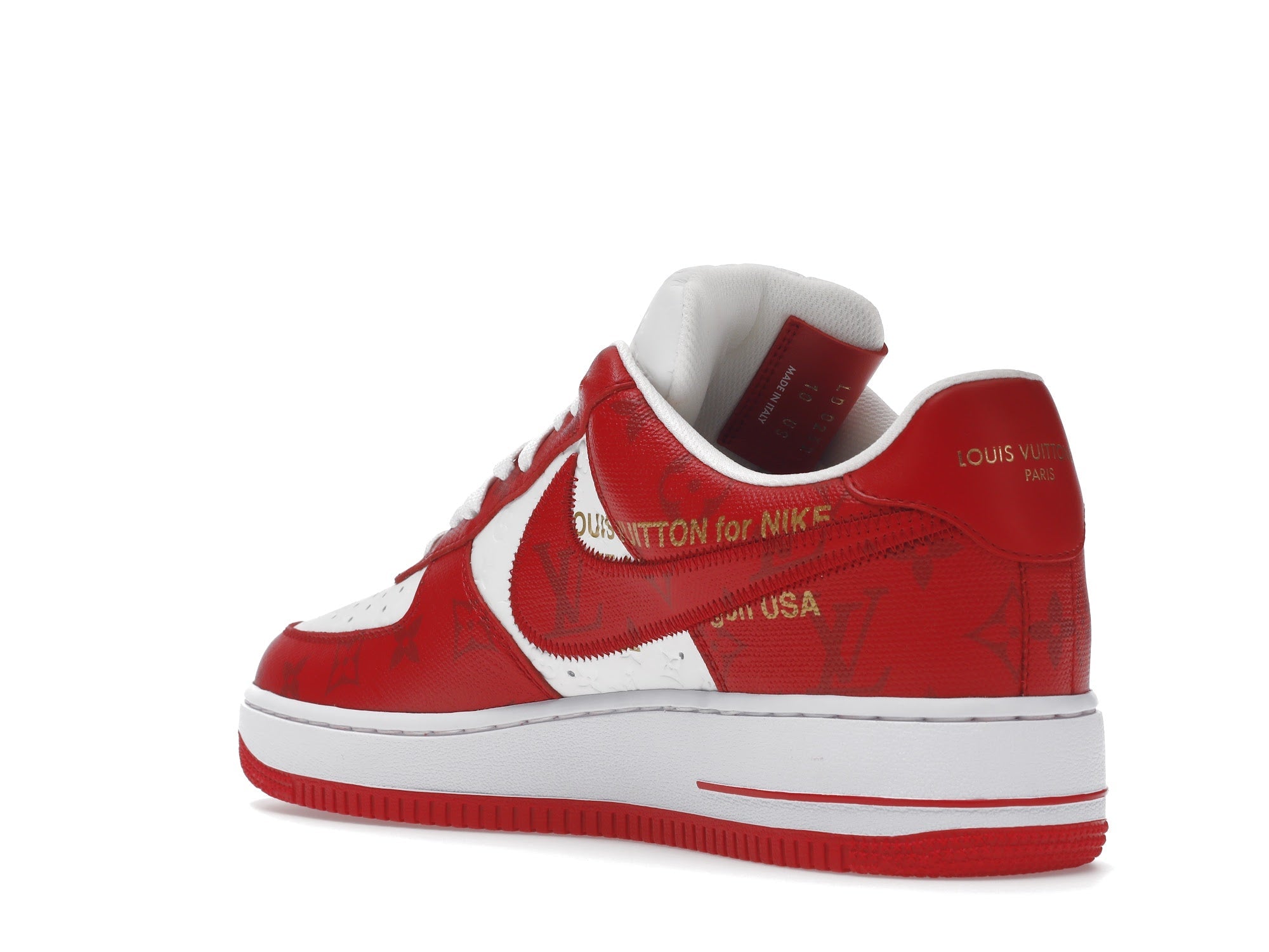 Louis Vuitton Nike Air Force 1 Low By Virgil Abloh White Red - Louis Vuitton - OFFseason 衣服 - 