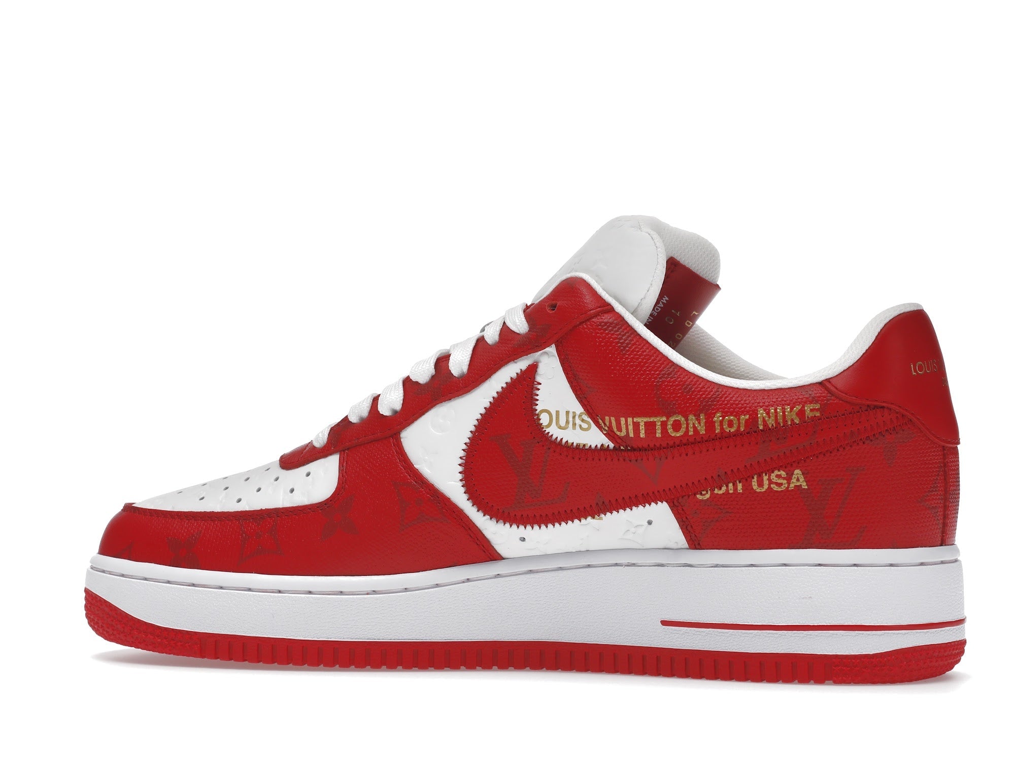 Louis Vuitton Nike Air Force 1 Low By Virgil Abloh White Red - Louis Vuitton - OFFseason 衣服 - 