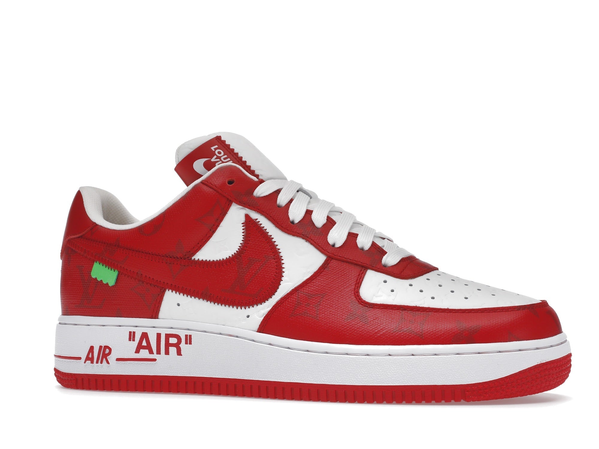 Louis Vuitton Nike Air Force 1 Low By Virgil Abloh White Red - Louis Vuitton - OFFseason 衣服 - 