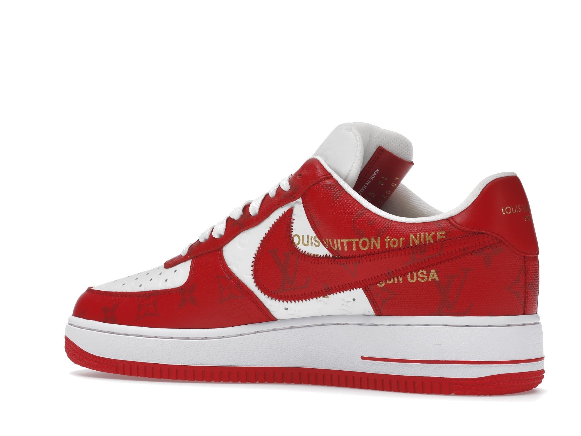 Louis Vuitton Nike Air Force 1 Low By Virgil Abloh White Red - Louis Vuitton - OFFseason 衣服 - 