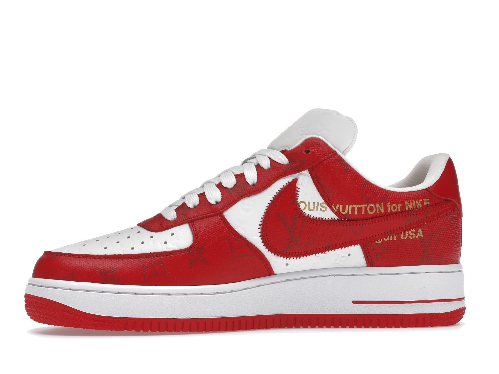 Louis Vuitton Nike Air Force 1 Low By Virgil Abloh White Red - Louis Vuitton - OFFseason 衣服 - 