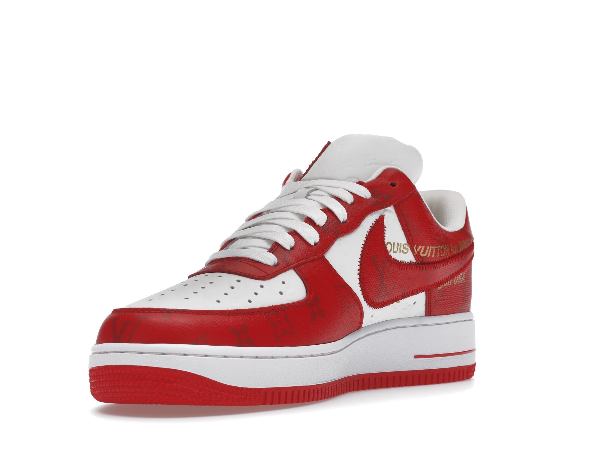 Louis Vuitton Nike Air Force 1 Low By Virgil Abloh White Red - Louis Vuitton - OFFseason 衣服 - 