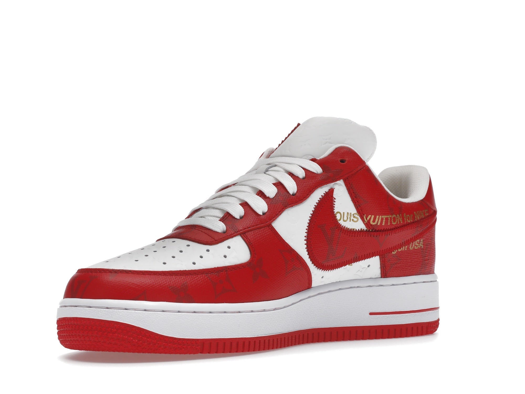 Louis Vuitton Nike Air Force 1 Low By Virgil Abloh White Red - Louis Vuitton - OFFseason 衣服 - 