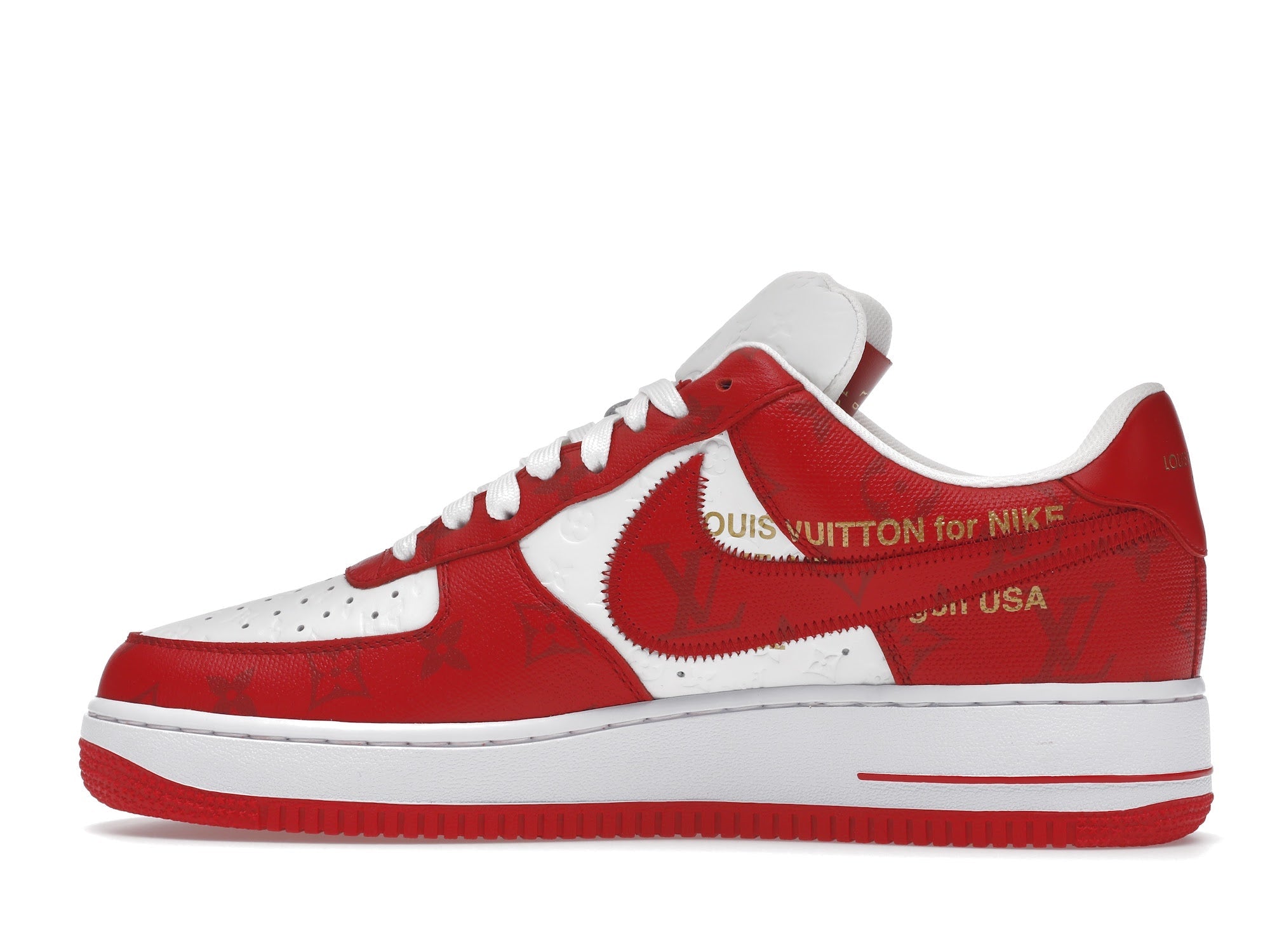 Louis Vuitton Nike Air Force 1 Low By Virgil Abloh White Red - Louis Vuitton - OFFseason 衣服 - 