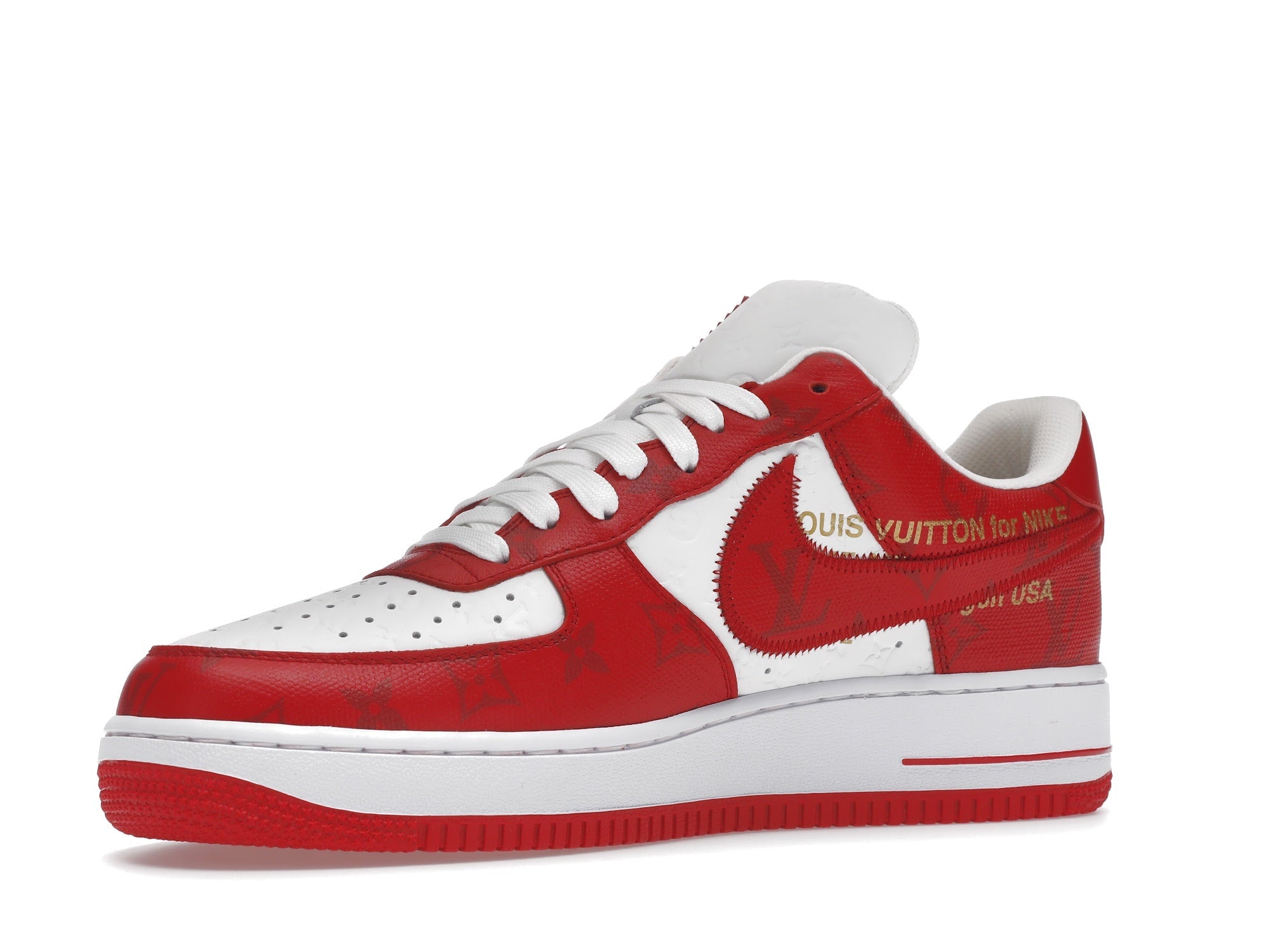 Louis Vuitton Nike Air Force 1 Low By Virgil Abloh White Red - Louis Vuitton - OFFseason 衣服 - 