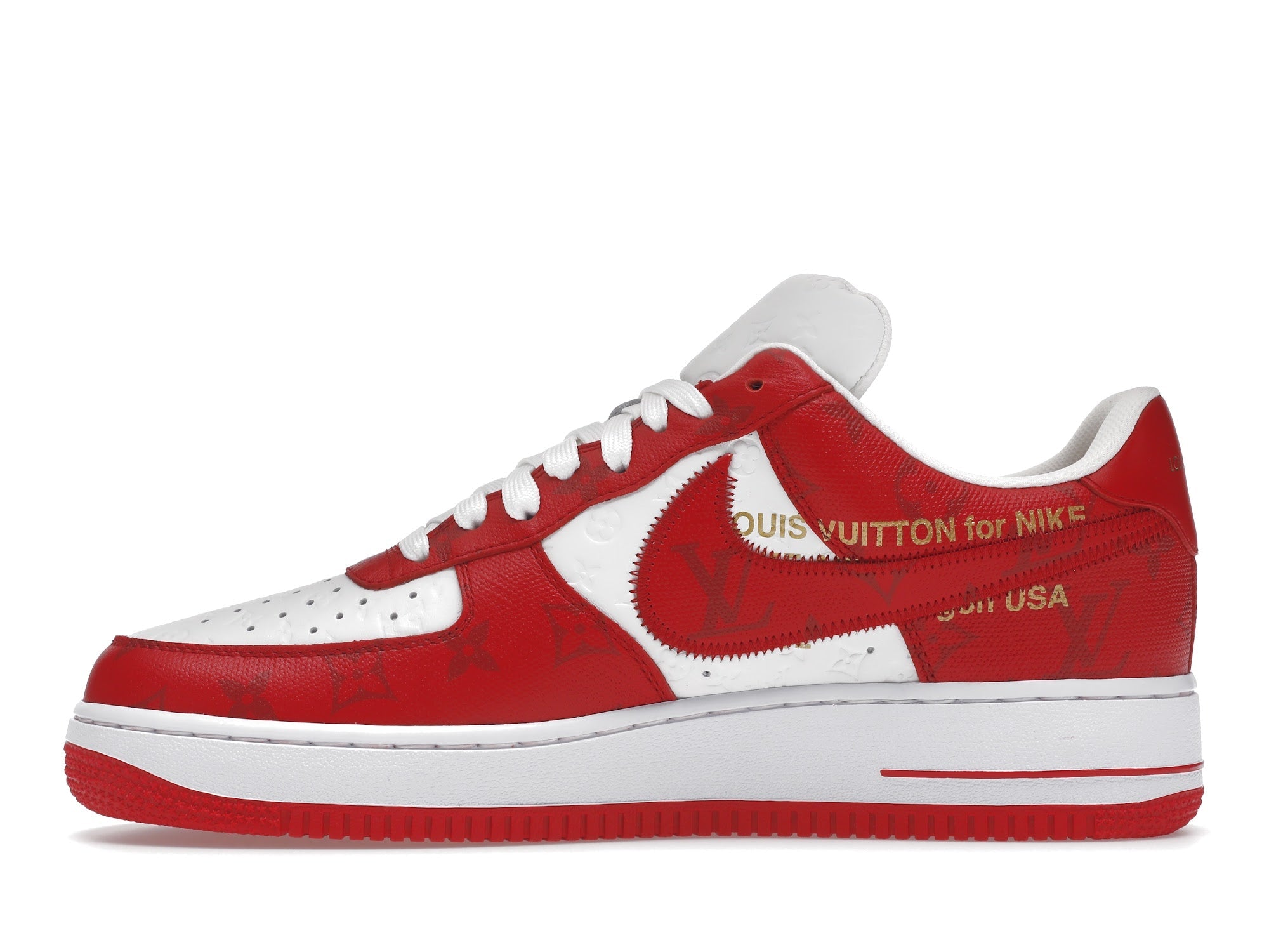 Louis Vuitton Nike Air Force 1 Low By Virgil Abloh White Red - Louis Vuitton - OFFseason 衣服 - 