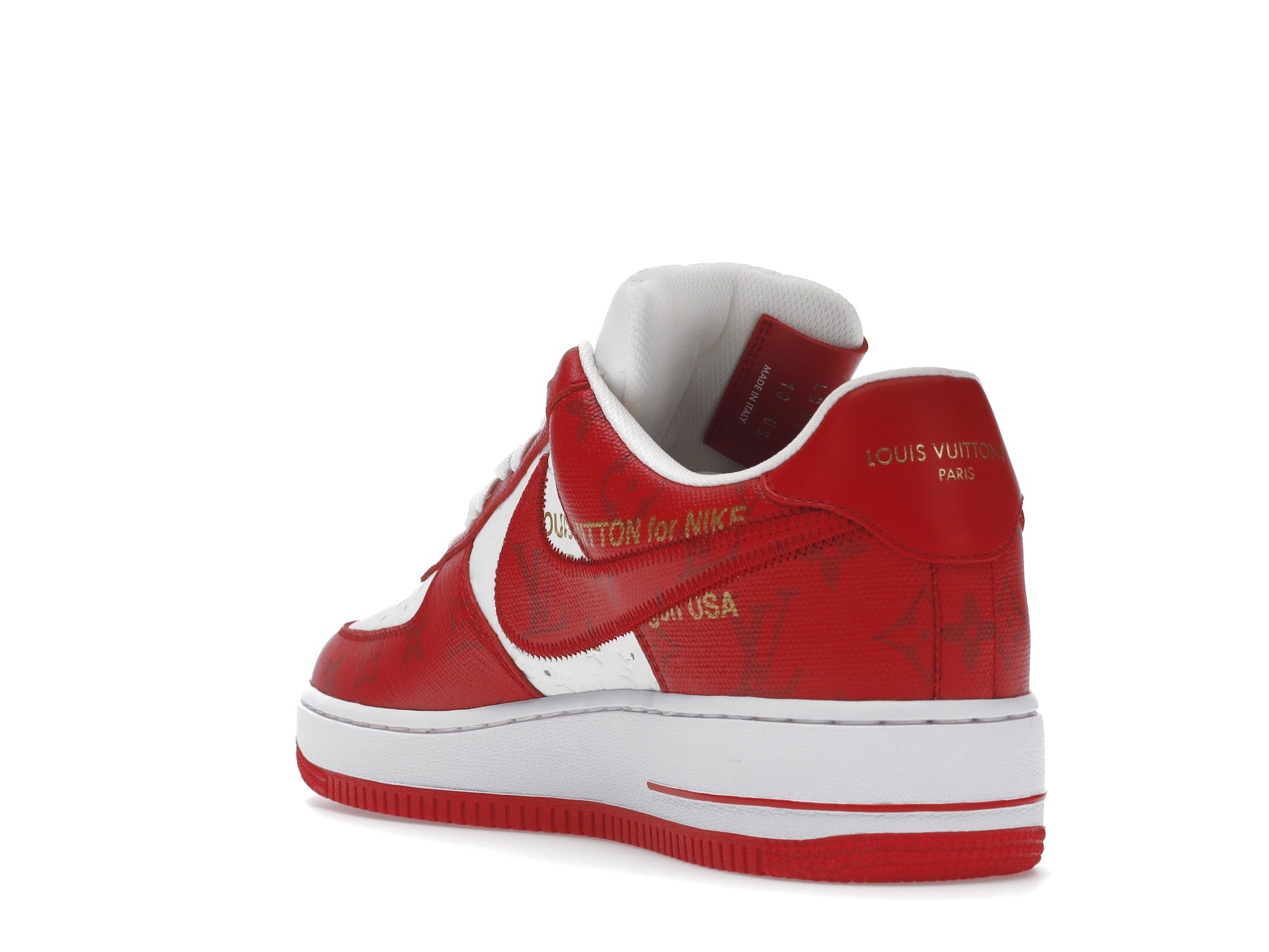 Louis Vuitton Nike Air Force 1 Low By Virgil Abloh White Red - Louis Vuitton - OFFseason 衣服 - 