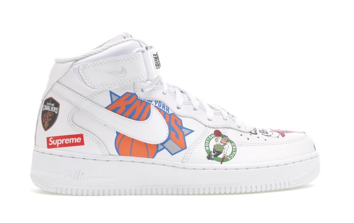 Nike Air Force 1 Mid Supreme NBA White - Nike - OFFseason 衣服 - AQ8017 - 100