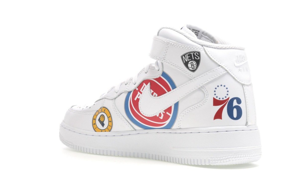 Nike Air Force 1 Mid Supreme NBA White - Nike - OFFseason 衣服 - AQ8017 - 100