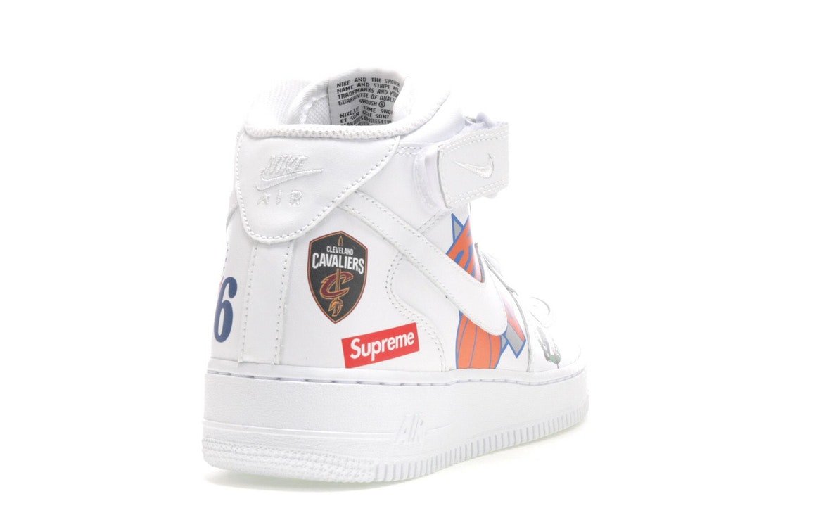 Nike Air Force 1 Mid Supreme NBA White - Nike - OFFseason 衣服 - AQ8017 - 100