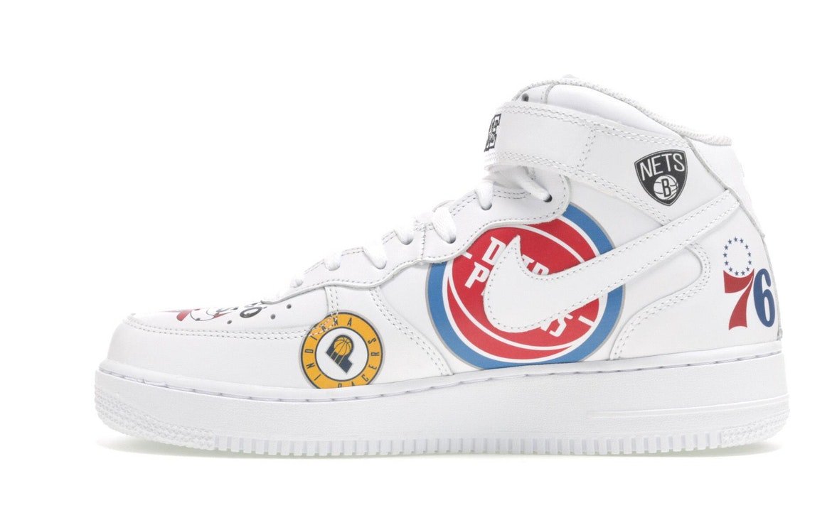 Nike Air Force 1 Mid Supreme NBA White - Nike - OFFseason 衣服 - AQ8017 - 100