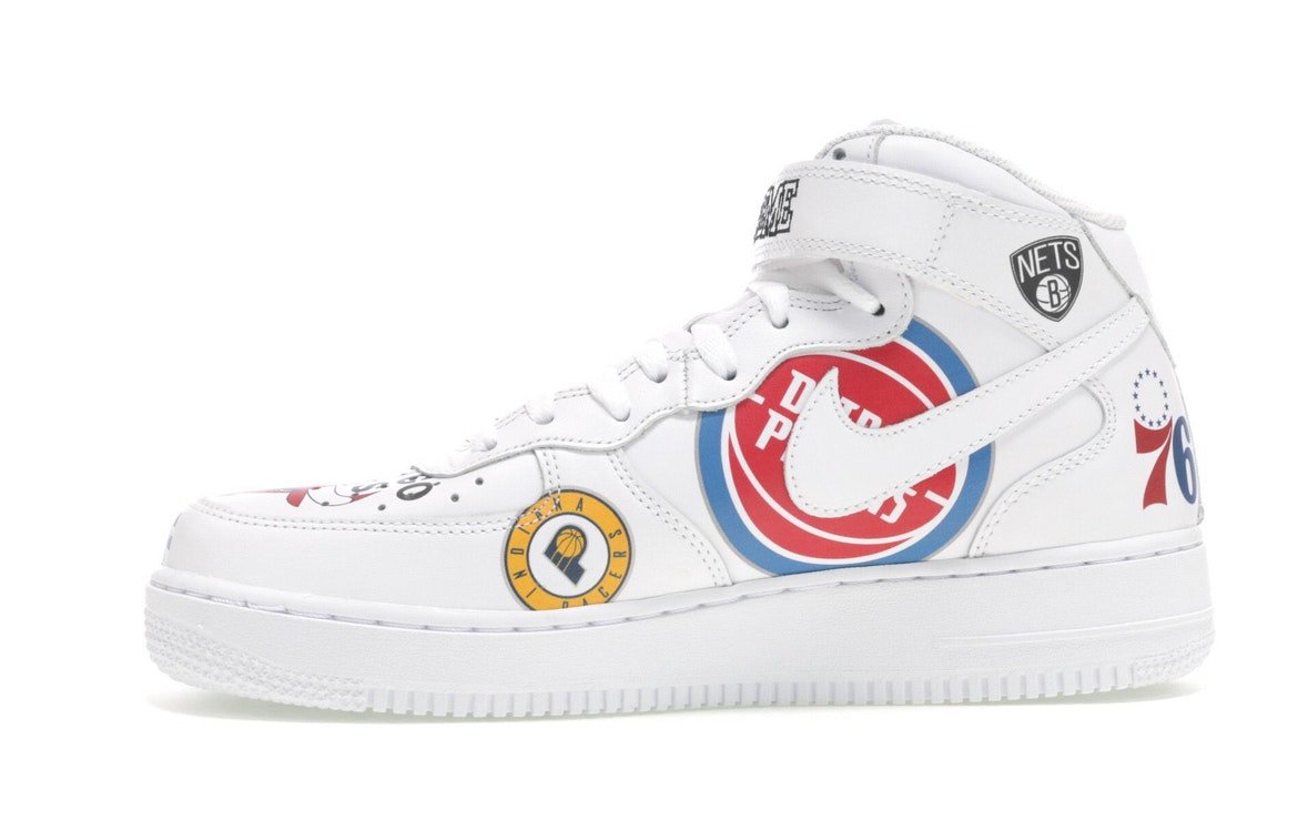 Nike Air Force 1 Mid Supreme NBA White - Nike - OFFseason 衣服 - AQ8017 - 100