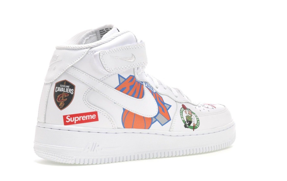 Nike Air Force 1 Mid Supreme NBA White - Nike - OFFseason 衣服 - AQ8017 - 100