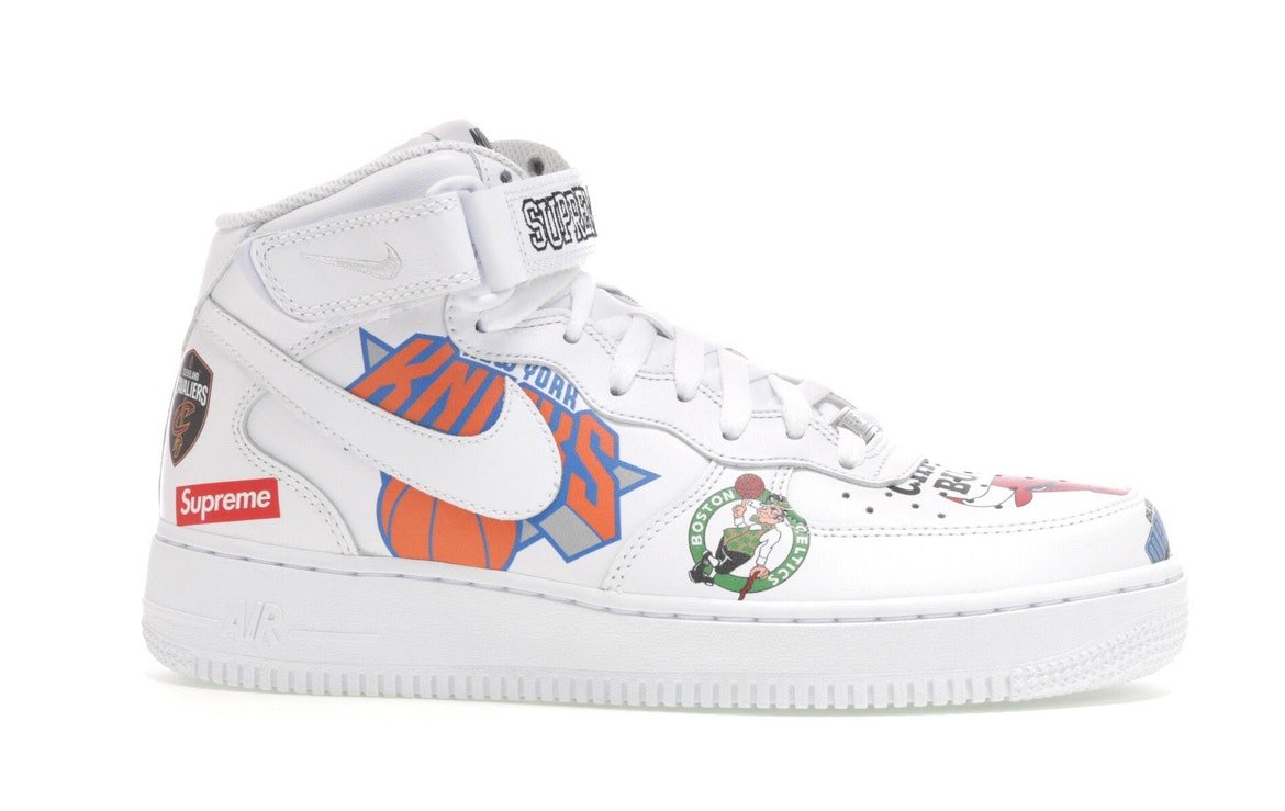 Nike Air Force 1 Mid Supreme NBA White - Nike - OFFseason 衣服 - AQ8017 - 100