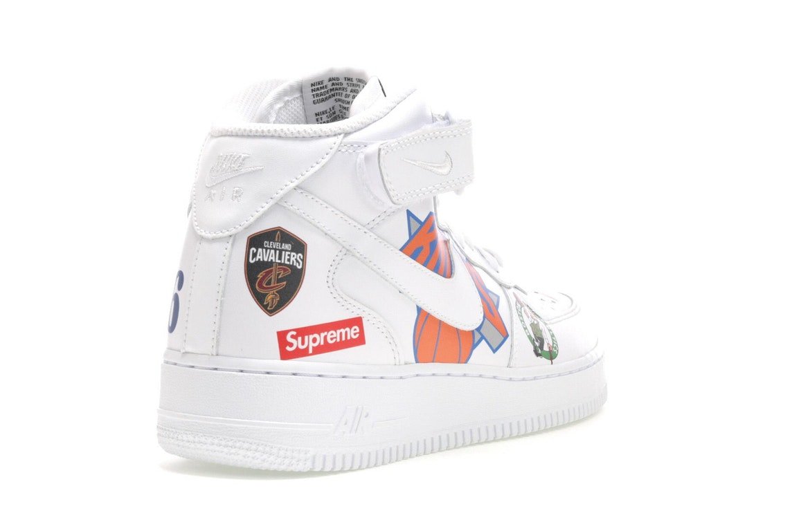 Nike Air Force 1 Mid Supreme NBA White - Nike - OFFseason 衣服 - AQ8017 - 100