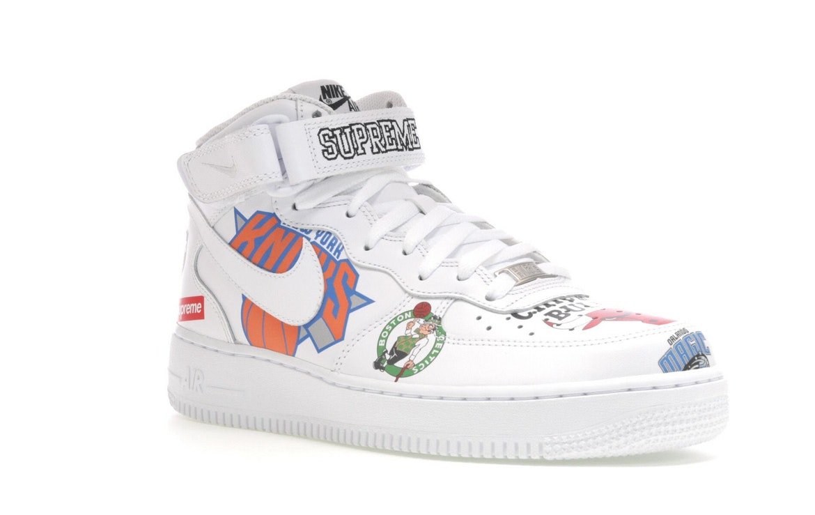 Nike Air Force 1 Mid Supreme NBA White - Nike - OFFseason 衣服 - AQ8017 - 100