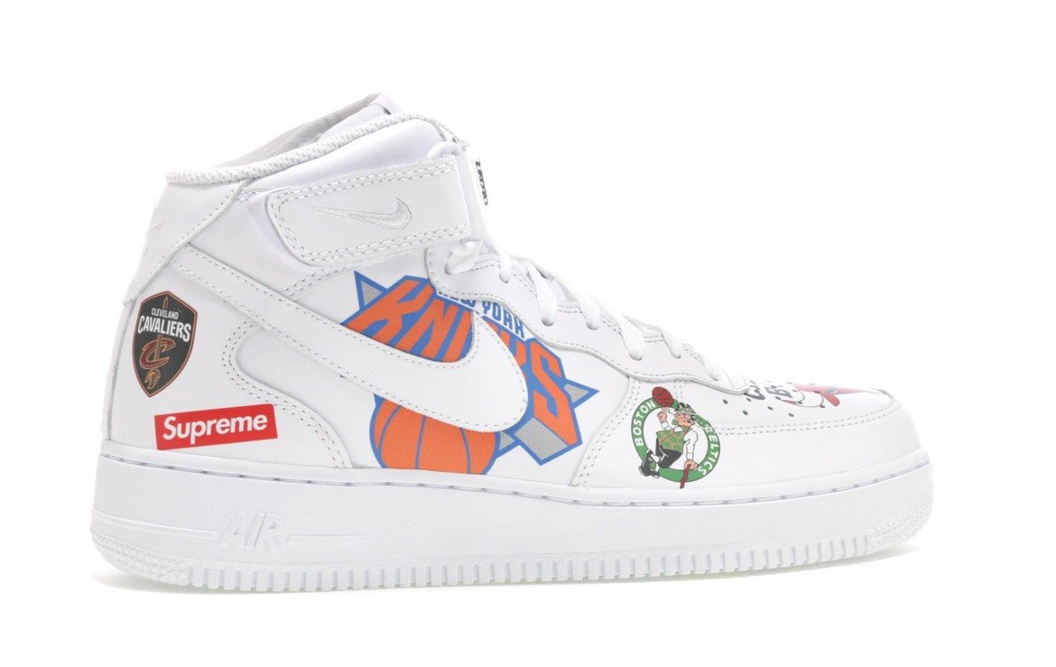 Nike Air Force 1 Mid Supreme NBA White - Nike - OFFseason 衣服 - AQ8017 - 100