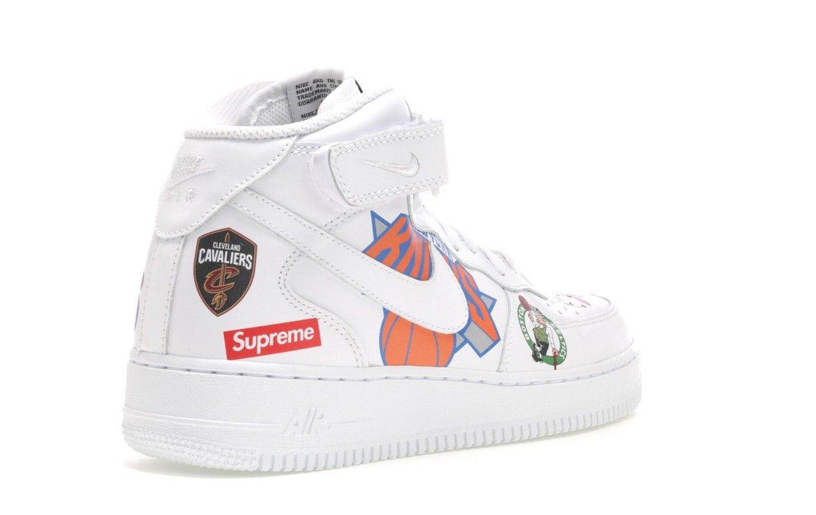 Nike Air Force 1 Mid Supreme NBA White OFFseason