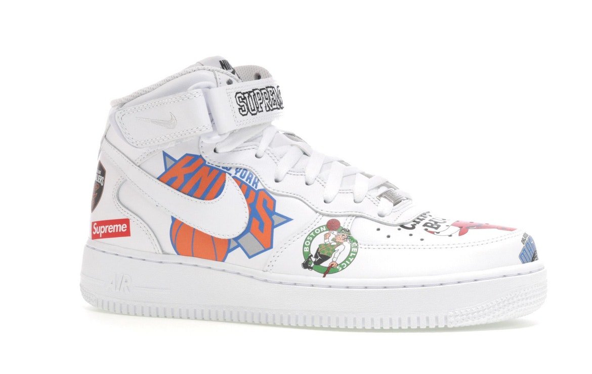 Nike Air Force 1 Mid Supreme NBA White - Nike - OFFseason 衣服 - AQ8017 - 100