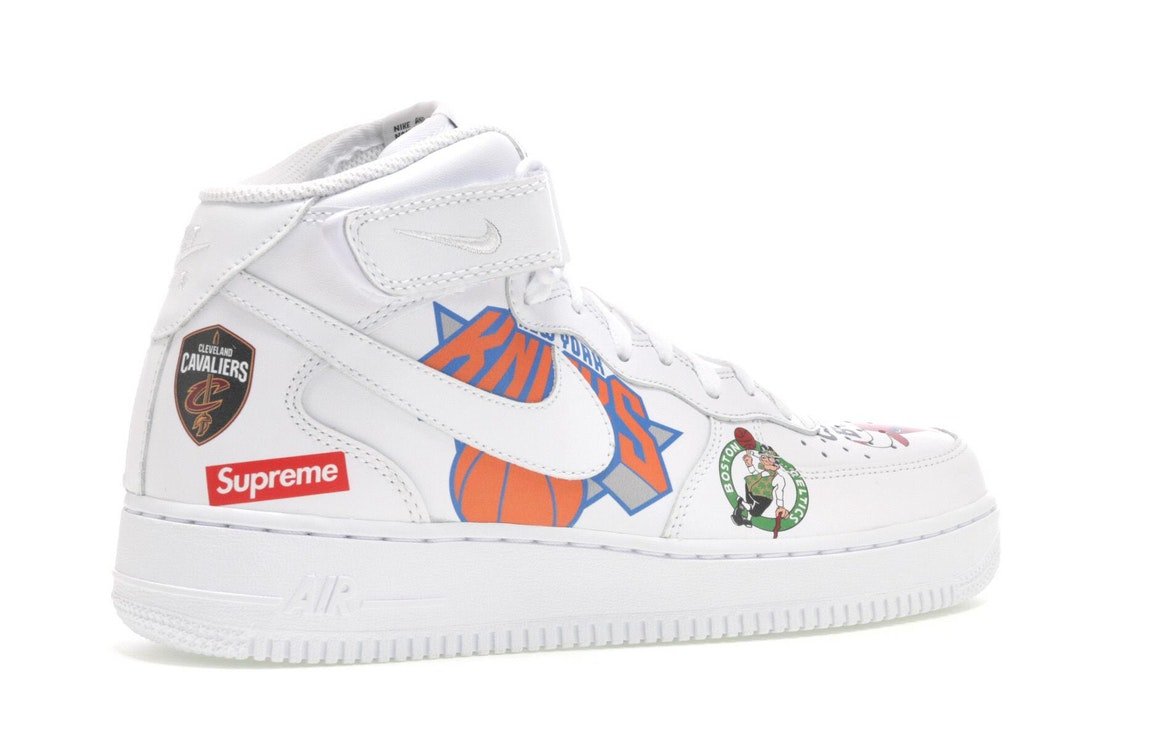 Nike Air Force 1 Mid Supreme NBA White - Nike - OFFseason 衣服 - AQ8017 - 100