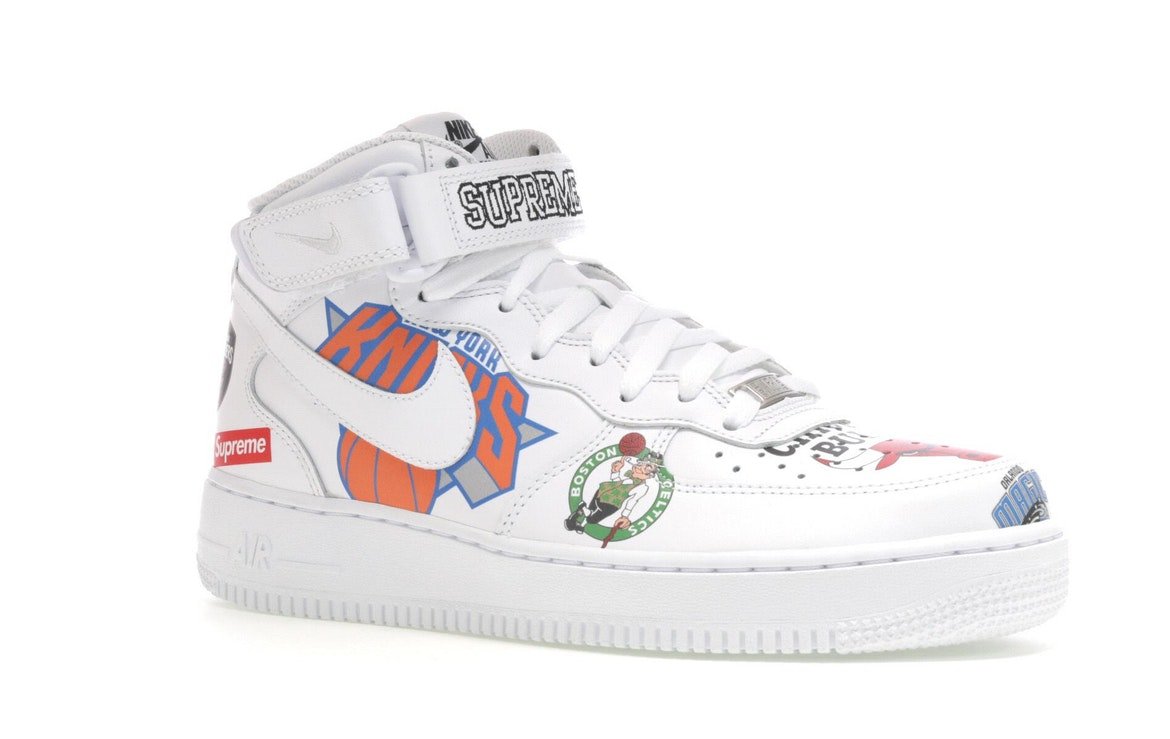 Nike Air Force 1 Mid Supreme NBA White - Nike - OFFseason 衣服 - AQ8017 - 100