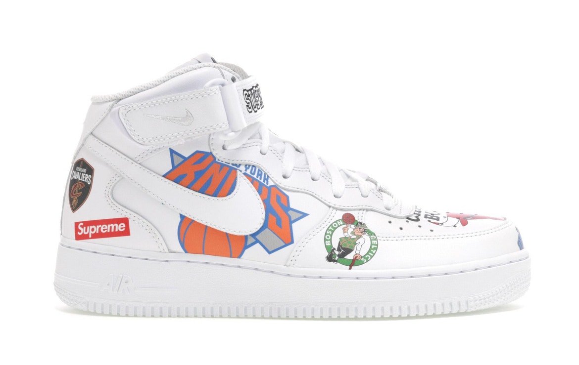 Nike Air Force 1 Mid Supreme NBA White - Nike - OFFseason 衣服 - AQ8017 - 100