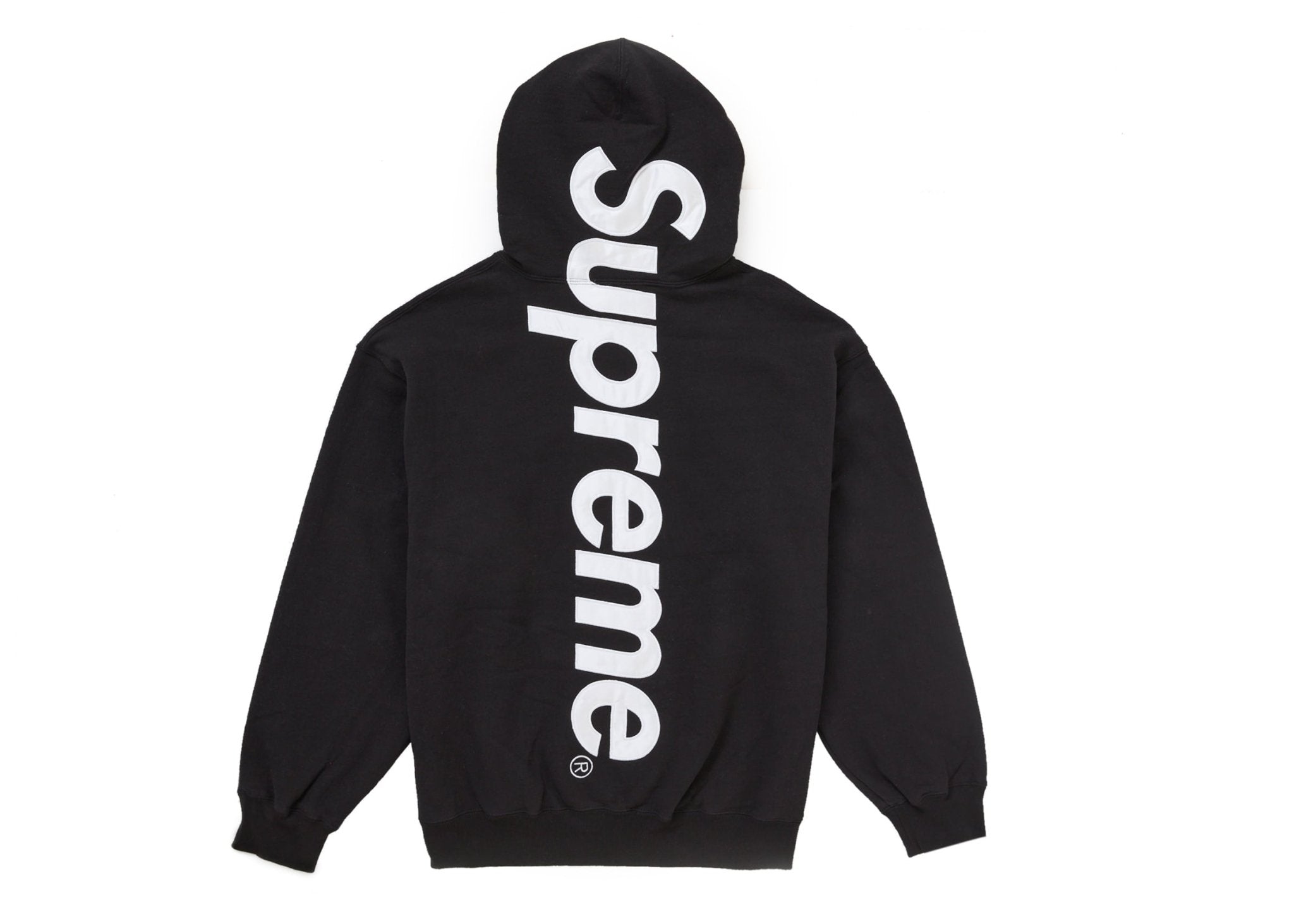 Supreme Satin Applique Hooded Sweatshirt FW24 Black - Supreme - OFFseason 衣服 - 